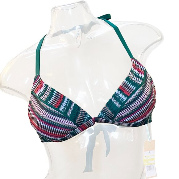 Kona Sol Other - NWT Stripe Triangle Halter Bikini Swim Top - Women's Size S - Kona Sol Swimwear